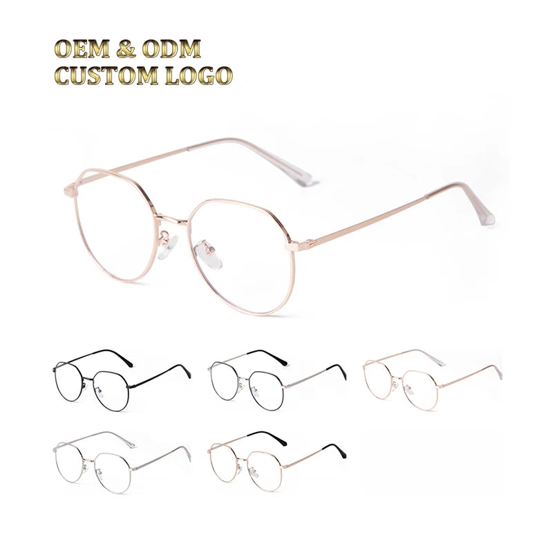 PSTY9362 Anti Blue Light Rose Gold Frame Glasses Men Metal Eyeglasses New Arrival Optical Frame Glasses Premium Eyewear