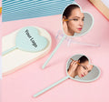 Zonyin Cheap Promotion Gift Cute Mini Heart Hand Cosmetic Mirror Custom Logo Small Love Handheld Makeup Mirror for Women Girls