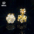 Wholesale 18K Gold Vvs Moissanite Flower Earrings Iced Out Fine 925 Sterling Silver Diamond Earring Jewelry Women