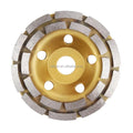 4inch Double Row Diamond Cup Surface Grinding Wheel Turbo Concrete Grinding Wheel Disc for Angle Grinder on Stone Concrete