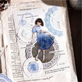 1 Roll Tape Vintage Lace Die-Cut Tape Teenage Aesthetic Series Round Basic Material Priming Decoration