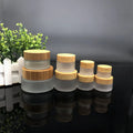 Luxury Glass Bottle Cosmetics Container 5ml 15ml 30ml 50ml 100ml Frosted clear Glass Jar with Lid