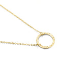 EManco Stainless Steel Circle Pendant Women Dainty Chain Necklace Minimalist Statement Necklace