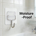 2pcs Rustproof Stainless Steel Adhesive Hooks for Walls Home Organization Reusable Removable Bathroom Wardrobe Cleaning Jewelry