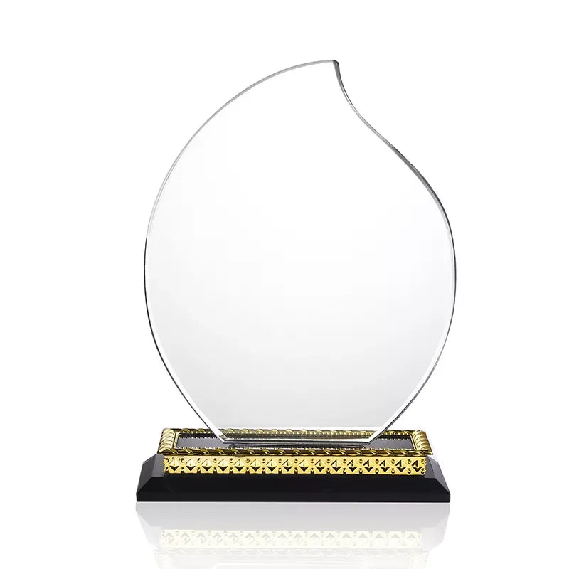 Wholesale K9 Blank Crystal Glass Trophy Personalized Custom Crystal Glass Medal Trophy Awards for Souvenir