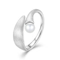 Women'S Silver Ring 925 High Quality White Shell Pearl Open Ring Classic Design Pearl Adjustable Fine Jewelry Ring Wholesale