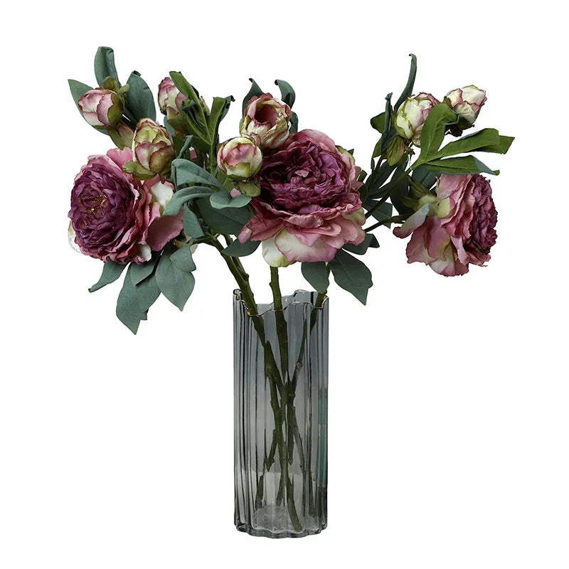 25inch High Hot Sale New Design Wholesale Peony Decorative Flowers Fabric Artificial Flowers for Home Decor