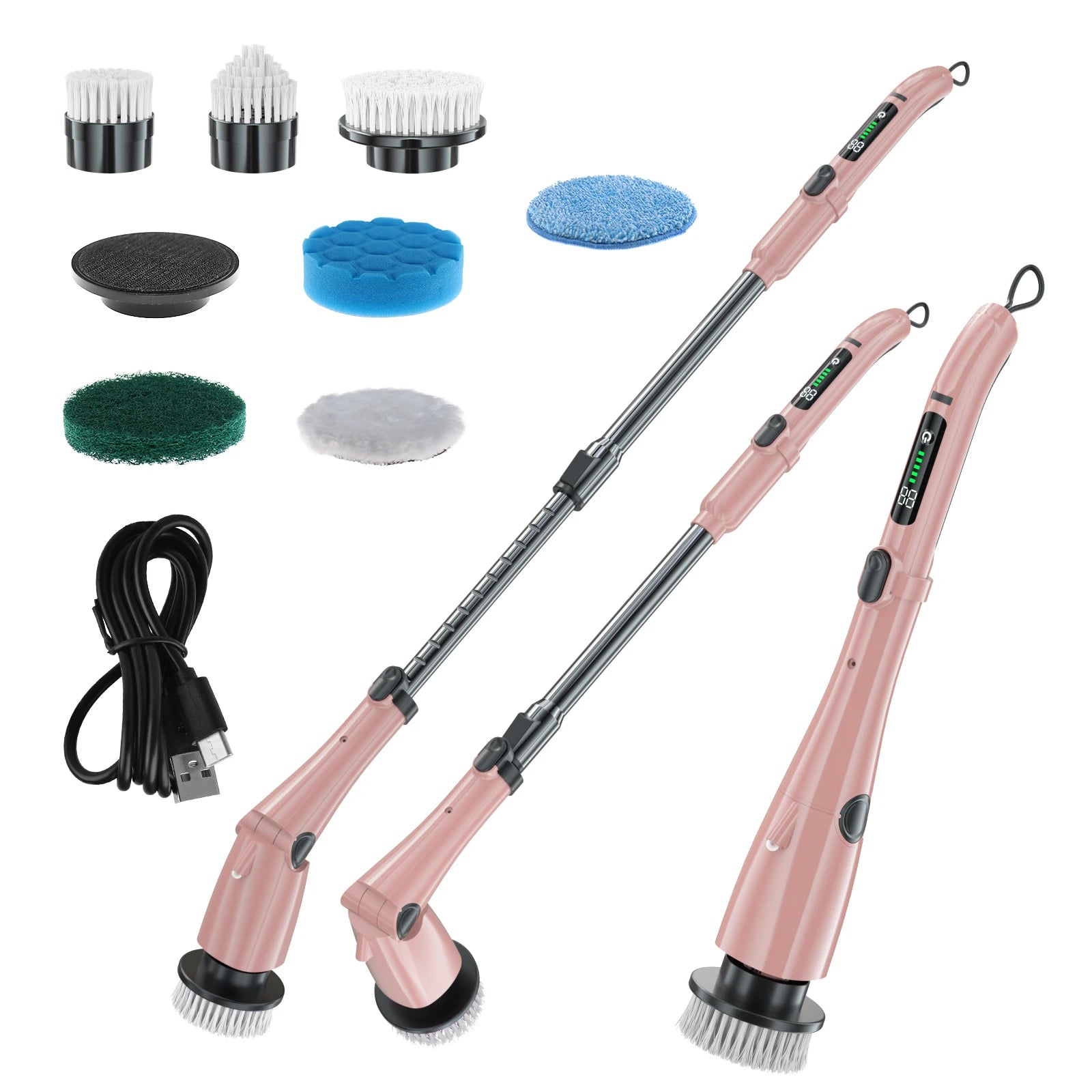 New Arrival Rechargeable Battery Electric Cleaning Brush Household Spin Scrubber for Removing Stubborn Floor Stains