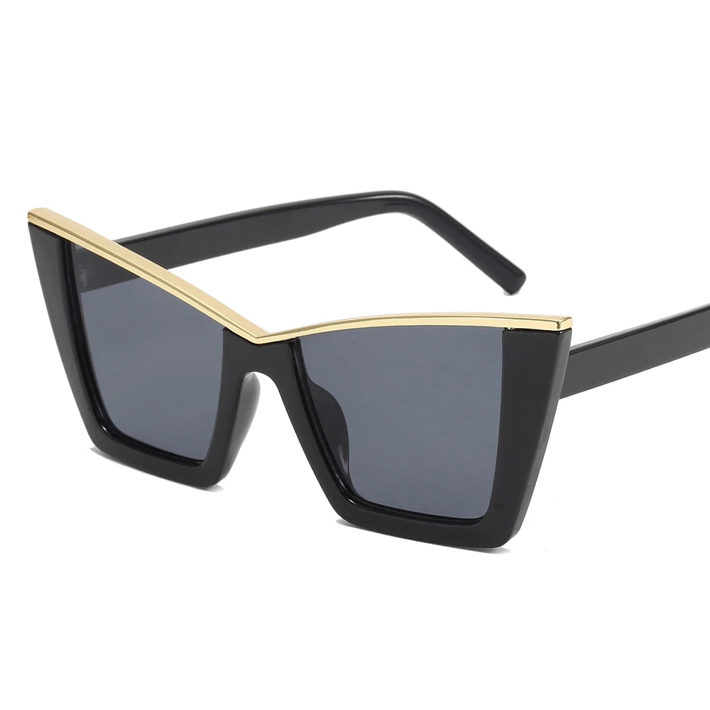 2025 Luxury Designer Cat Eye Sunglasses with Clear Frame Vintage Style Colored Lenses Fashion Shade PC Frame Lentes De Sol Gafas