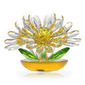 LONGWIN Crystal Daisy Figurines  Glass Flowers for Home Decoration Wedding Children's Gift