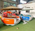 Water Park Pedal Yellow Bbq Donut-boat Floating Entertainment Lldpe Bbq Donut Boat for Sale Floating Bbq Grill Boat MegaBDM