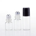 1ml 2ml 3ml Small Mini clear Glass Roll on Bottle with Stainless Roller Ball