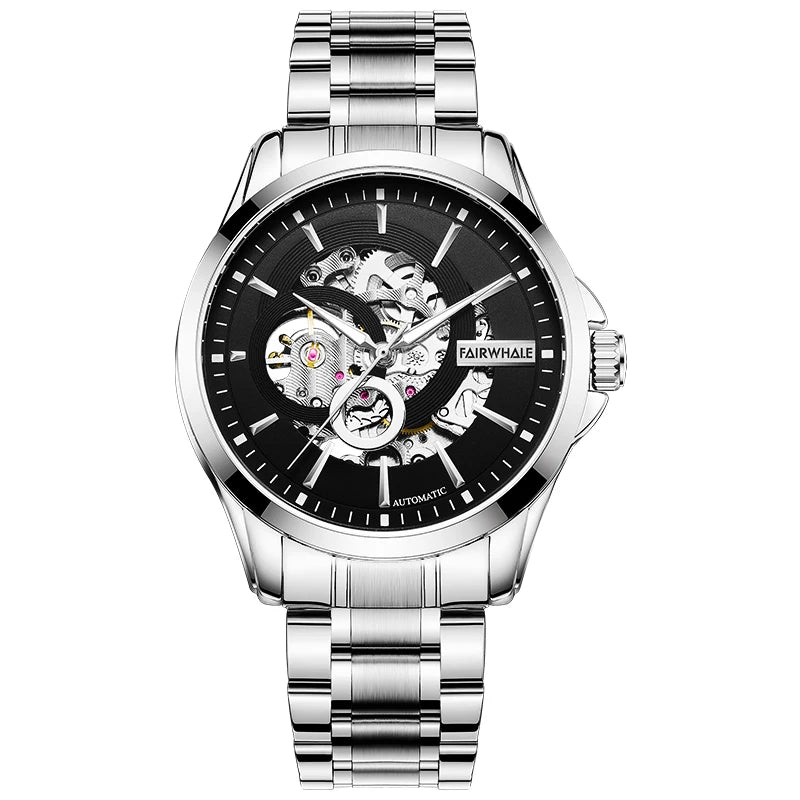 UltraThin Luxury TransparentTourbillon  Customized Case Fashion Men Automatic Mechanical Watch