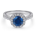 OAHLAN 1.2 Ct Aquamarine Colored Zircon Women Engagement Ring 925 Sterling Silver Ring Wholesale