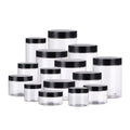 30ml 50ml 100ml 120ml 200ml 250ml 500ml Cosmetic Packaging clear Amber Black Pet Plastic Cream Jar with Plastic Lid