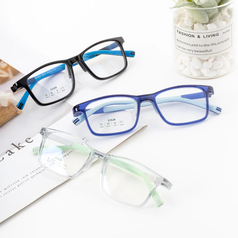 Custom Multi-Color Glasses Frames Spectacles Kids Reading Eyeglasses Unbreakable Safe TR90 Eyewear Frame Children's Glasses