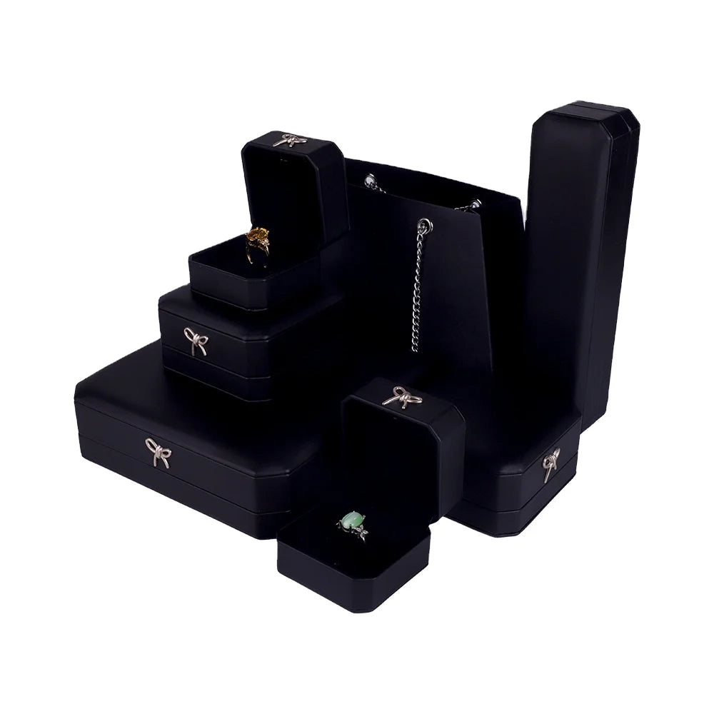 Wholesale Customized logo Beads LED Octagonal Necklaces Bracelets Packaging Boxes with Luminous Plastic LED Jewelry Boxes