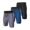 Men's Four-Way Stretch Compression Shorts Quick-Dry Windproof Anti-Static Leggings for Spring Sports Fitness Basketball Training