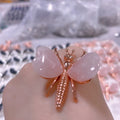 HZ Beautiful Rose Quartz Crystal Butterfly For Holiday Gifts