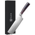 Best Selling 7 Inch Chefs Knife 5cr15Mov Steel Wave Pattern Blade Pakka Wood Handle OEM Kitchen Knife Japanese Nakiri Knife
