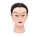 European Tassel Face Chain Headwear for Women Rhinestone Silver Gold Long Chain Face Curtain Exotic Ancient Party Accessories