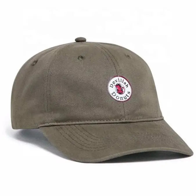 Wholesale Comfortable Adjustable Plain Unstructured Custom Dad Cap Baseball Hat Gold Copper Buckle 100% Cotton Common Outdoor