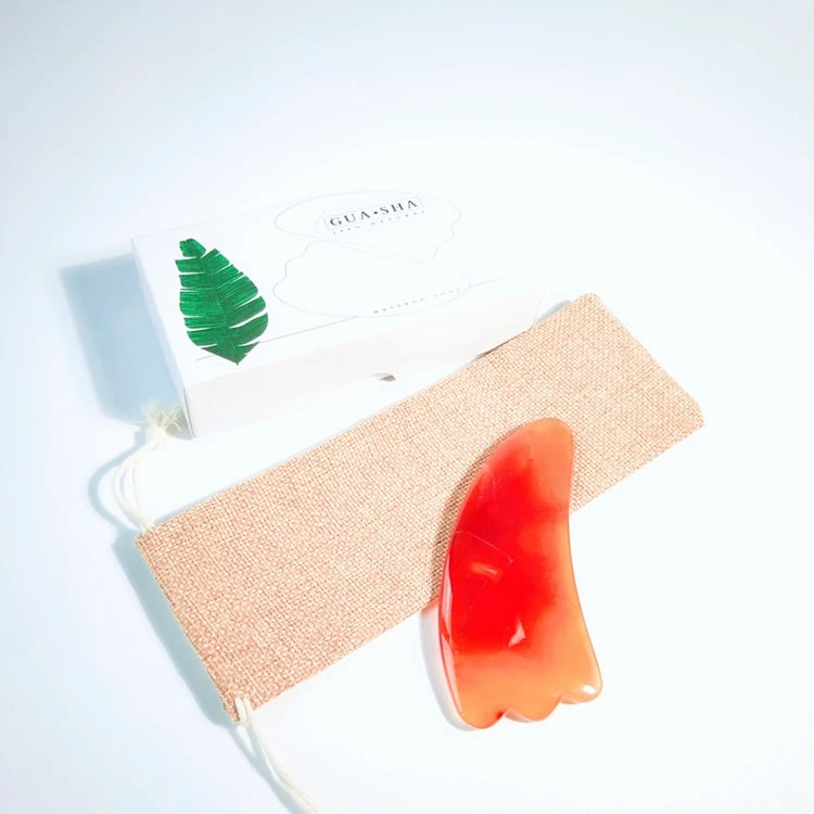 HZ Butterfly Style Gua Sha Jade Red Agate Plate Gua Sha-tool