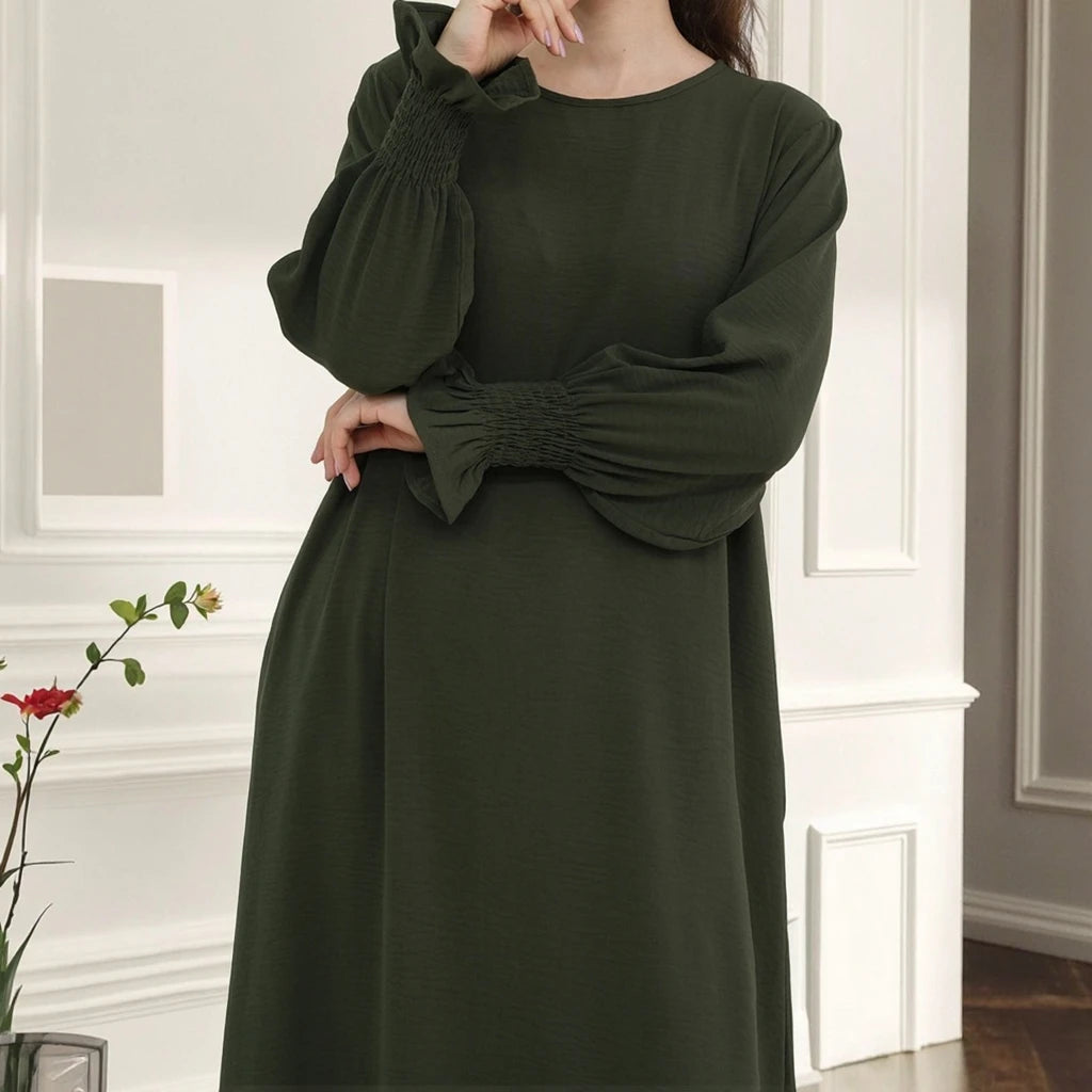 Loriya Classical Islamic Clothing Dubai Abaya Manufacturer Closed Abaya Women Muslim Dress Flared Sleeve Women's Dresses for EID