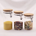 Hot Selling Glass Airtight Food Storage Jars with Wooden Flip Lid for Pantry Organization and Sugar Storage