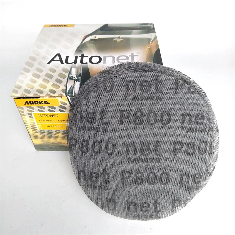 Moka 6 Inch Mesh Sand Flocking Mesh Sandpaper Round Pneumatic Dry Grinding Disk Sandpaper Self Adhesive Piece