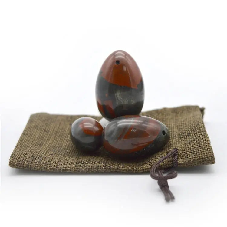 Natural Bloodstone Yoni Massage Eggs Three-piece Suit for Women Kegel Exercise