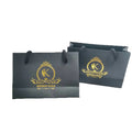 Customised Size Print logo Black Kraft Paper Bag Clothing Shopping Gift Jewelry Packaging Paper Bag