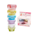 Hot Sales Square 4 Pcs Kids Food Storage Containers Set Leak-proof Fridge Organizer Custom Packaging