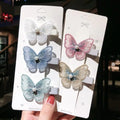 Wholesale Hot Selling Korean Fabric Pearl Hair Clip Hair Accessories Small Headwear Colorful Butterfly Hair Clips