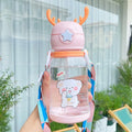 High-quality Cute Children's Water Bottle Lid Strap PP+PC Material Large Capacity Portable for Outdoor School Use Back School