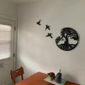 Tree of Life Metal Wall Art Hanging Garden Sculptures Song Faith Love Hope for Indoor Bedroom Living Room Decor