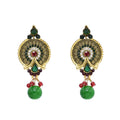 Ethnic Retro Geometric Turkish Jhumka Earrings for Women Indian Jewelry Flower Gold Color Bell Tassel Dangling Earrings