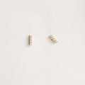 Zircon Earrings Small Bar Earrings Sterling Silver Tiny Earrings
