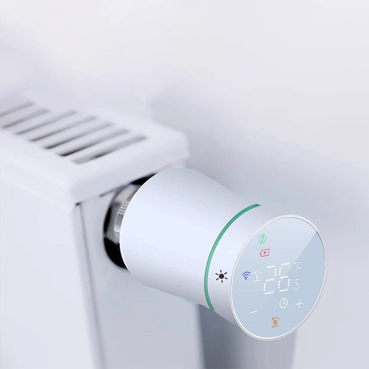 Tuya ZigBee3.0 Smart Programmable Thermostatic Radiator Valve Modern Room Temperature Controller for Hotels Google Voice Control MegaBDM