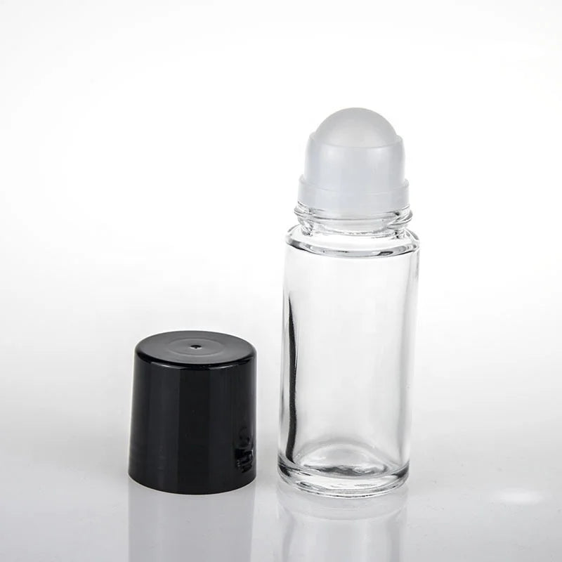30ml 50ml Cylinder Roll on Deodorant Container Arabic Essential Oil Glass Roller Ball Bottle