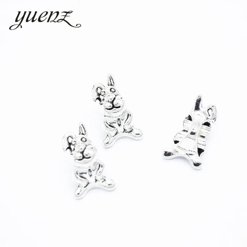 Yuenz Retro Style Perforated Spacer Bead Bracelet Bead Accessories Alloy Rabbit Large Hole Beads 16*10 * 8mm R216