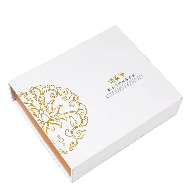 Wholesale Recyclable Customizable High-end Embossed Skin Care & Cosmetics Perfume Storage Box with Sample Gift Packaging