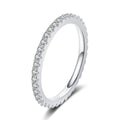 Fine Jewelry 925 Sterling Silver Eternity Stackable Ring Promise Wedding Band Moissanite Rings for Women Girls