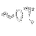 JOYFFO Women's Trendy Cute 3-Pairs 925 Sterling Silver Hypoallergenic Earrings 14K Gold Plated Stud Huggie Small Hoop Ears