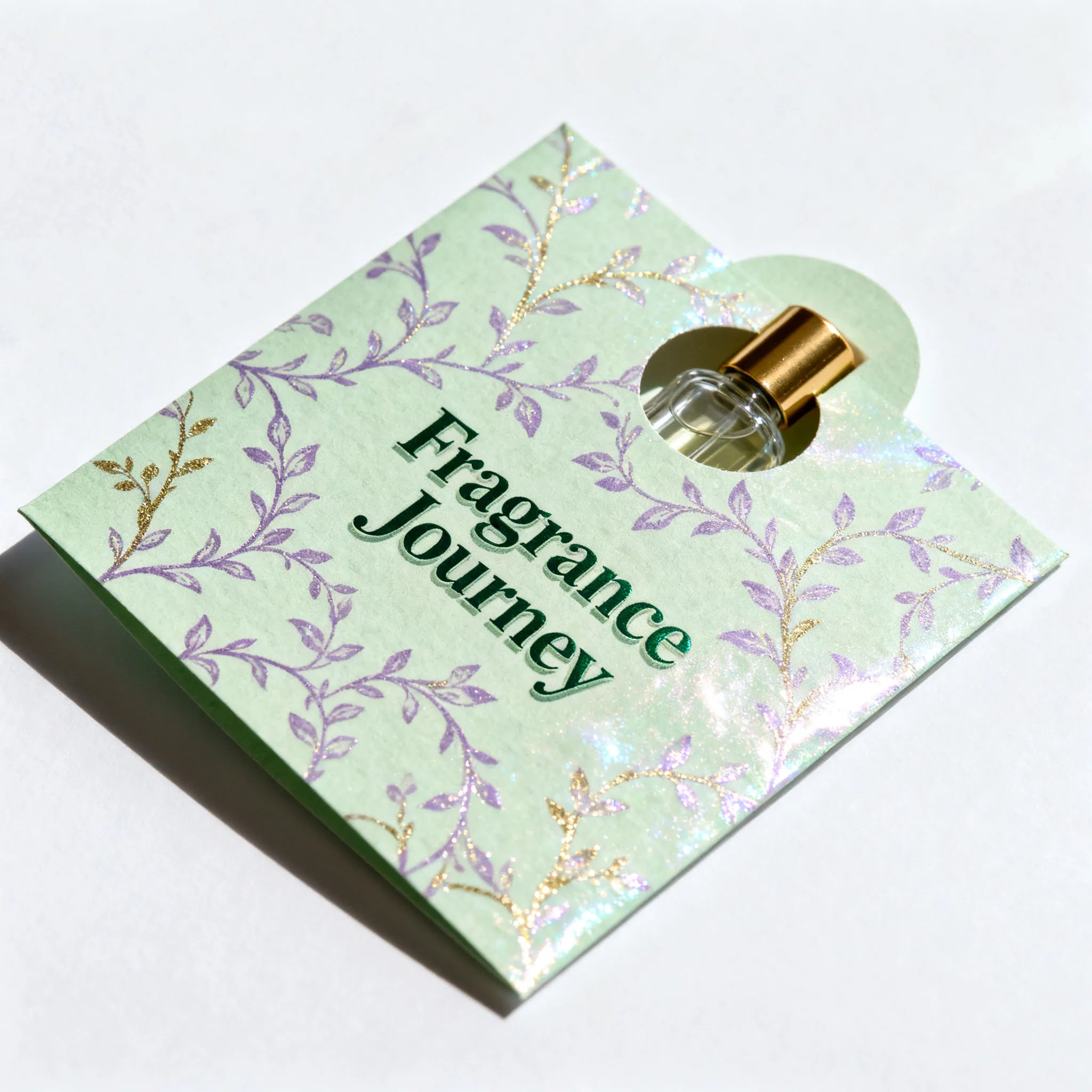 Custom Logo Printed Brand Perfume Sample Card Perfume Tester Cards 1ml 2 ml Spray Bottle Perfume Sample Card
