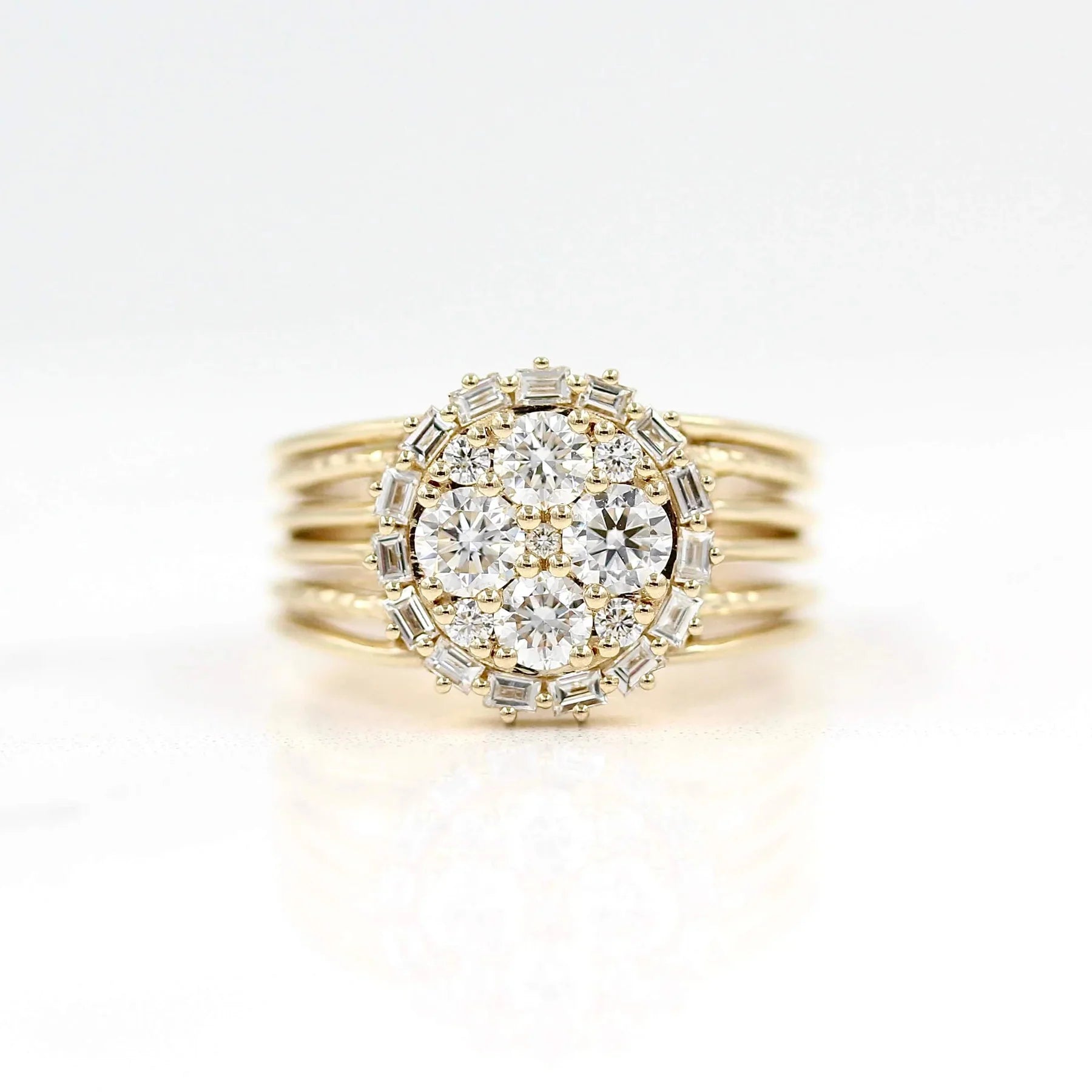 Wholesale 10K 14K 18K Solid Gold Rings with Radiant Oval Cut for Women