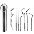 Stainless Steel Toothpick Set Tooth Flossing Reusable Toothpicks Portable Toothpick Floss Teeth Cleaner Oral Cleaning