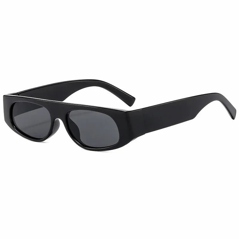 ADE WU S24211 Flat Top Leopard Green Lens Sunglasses Retro Outdoor UV400 Shades Fashion Unisex Rectangle Sun Glasses