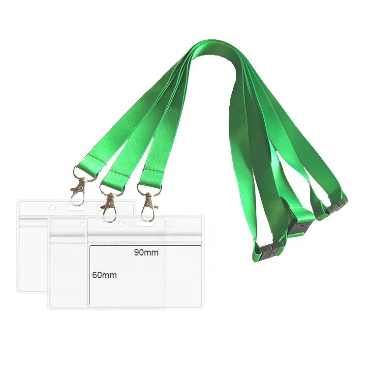 Fast Delivery Polyester Lanyard With ID Accessories Soft PVC Badge Card Holder Custom Color and Logo Printing Lanyard Available