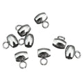 Stainless Steel Ring Bail Bead Spacer Bead Original Color Jewelry Accessories Large Charms Bead for Diy Making Necklace